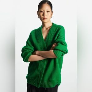 Cos wool Green oversized cardigan